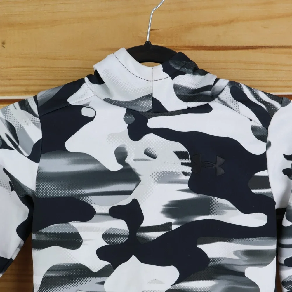 Under Armour Sweatshirt Pullover Boys‎ YSM Black Camouflage Hooded Front Pocket